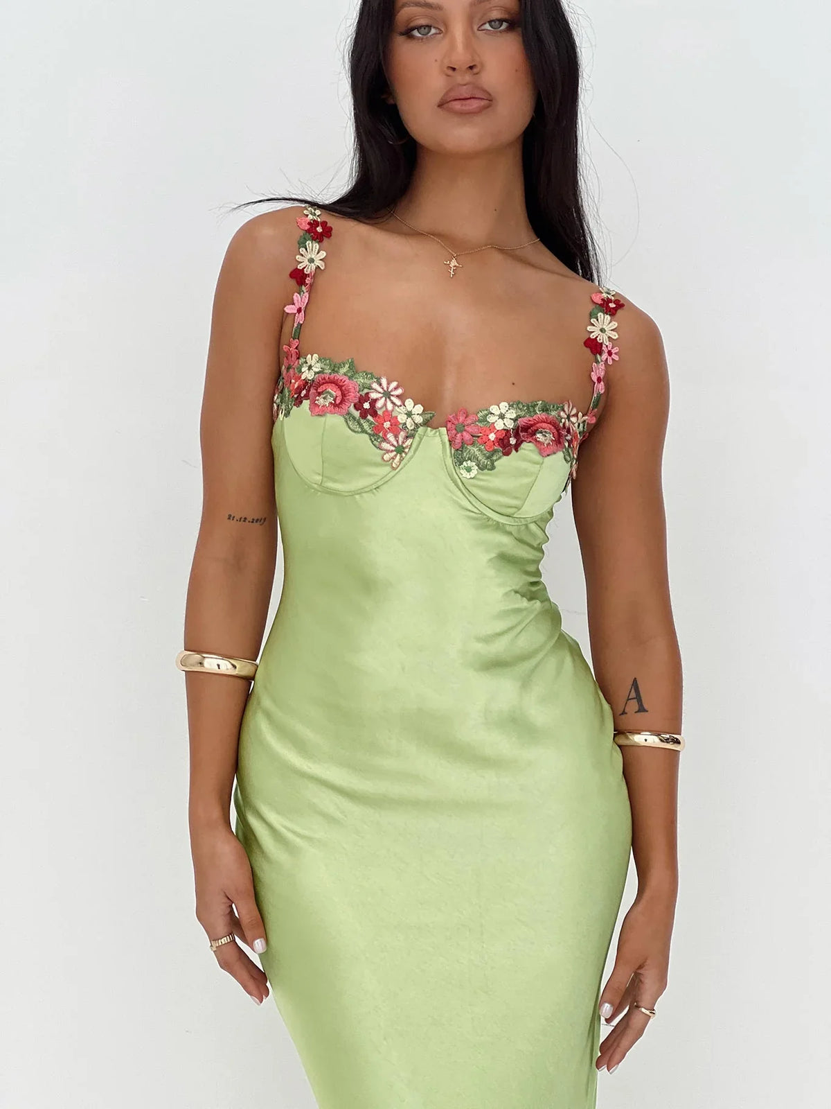DressNovel Kenzie Maxi Dress Green