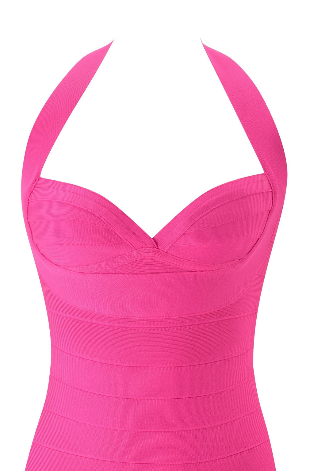 DressNovel ROSELLA BANDAGE MINI DRESS - NEON PINK