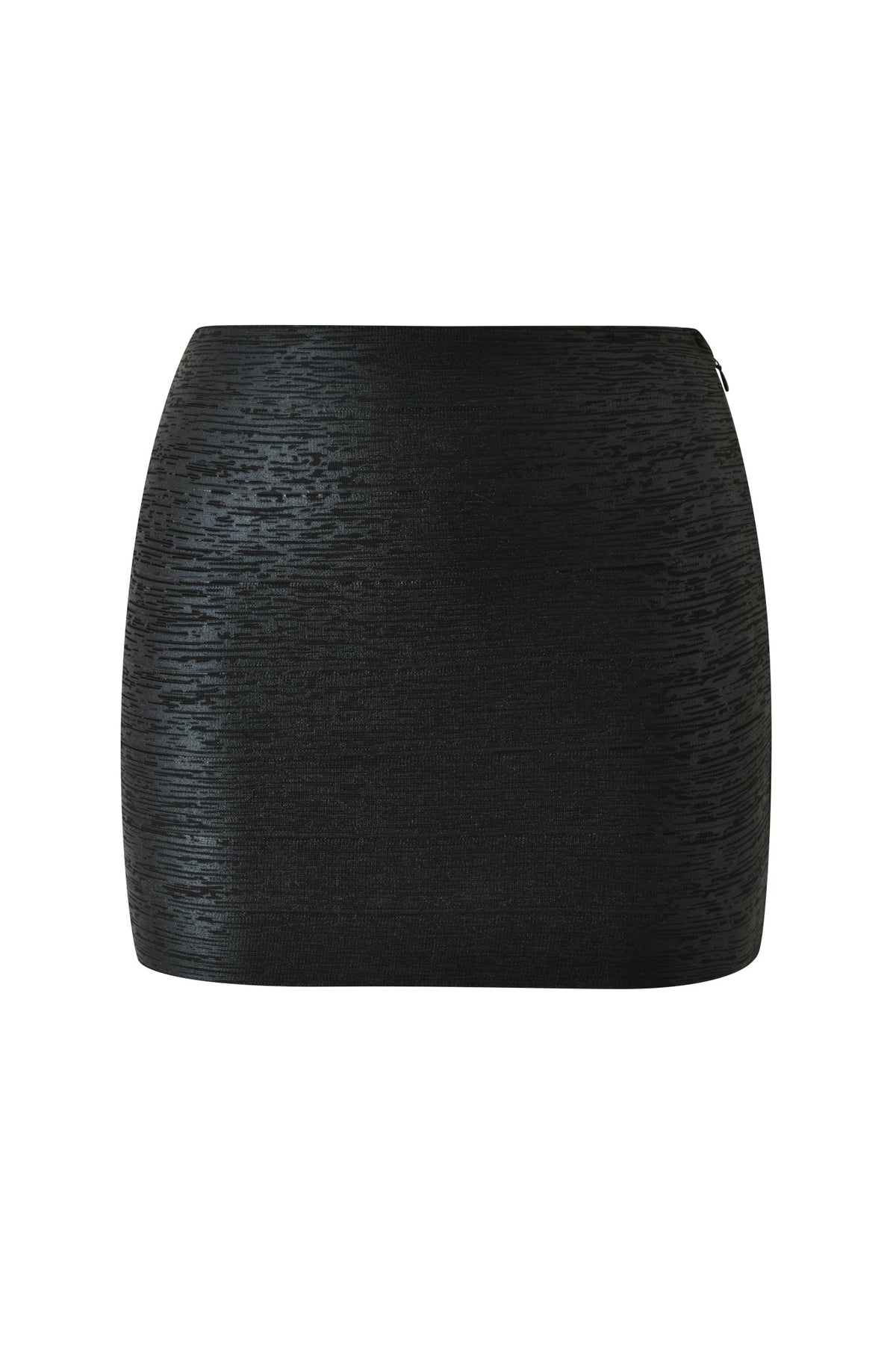 DressNovel AIDEN PLATINUM BANDAGE MINI SKIRT - BLACK
