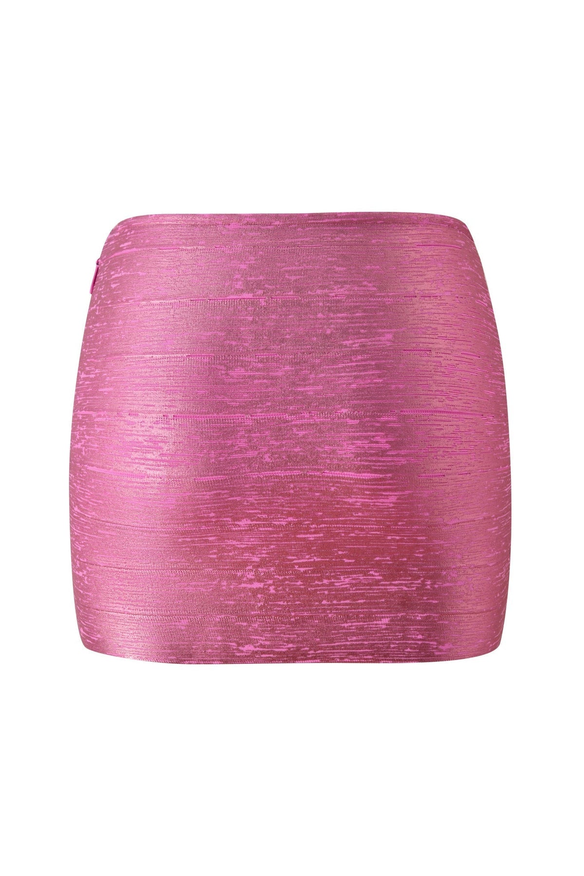 DressNovel AIDEN PLATINUM BANDAGE MINI SKIRT - FUCHSIA