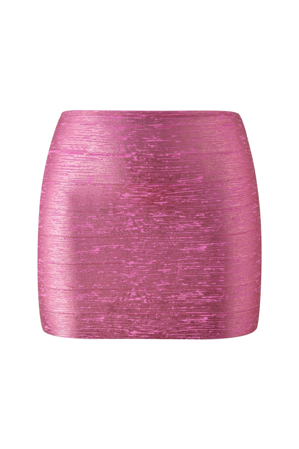 DressNovel AIDEN PLATINUM BANDAGE MINI SKIRT - FUCHSIA